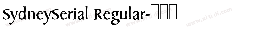 SydneySerial Regular字体转换